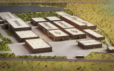 Wizualizacja zakładu recyklingu baterii litowo-jonowych realizowanego przez Elemental Holding w Zawierciu.