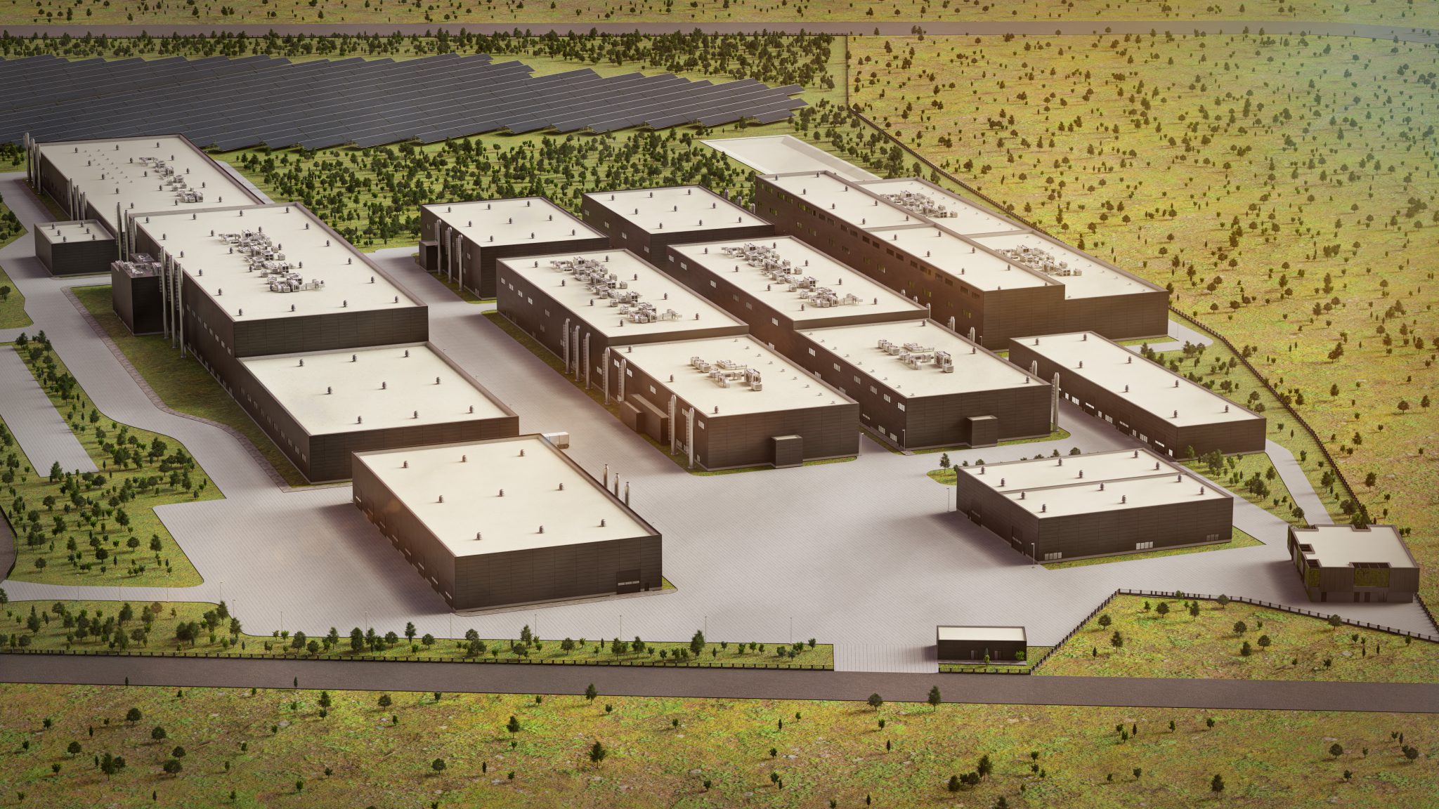 Wizualizacja zakładu recyklingu baterii litowo-jonowych realizowanego przez Elemental Holding w Zawierciu.